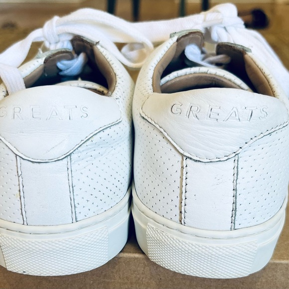 Greats Made in Italy Brooklyn White Leather Classic Sneaker Size 7 - Picture 6 of 9